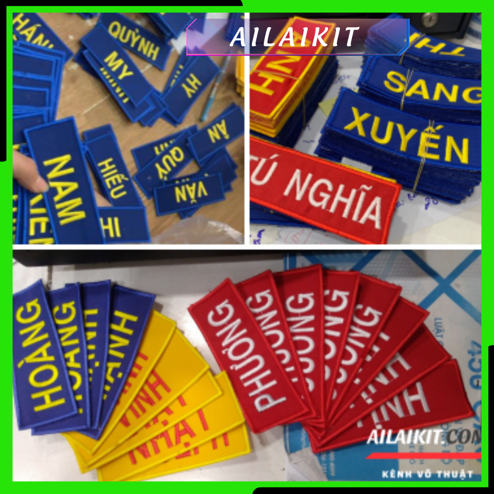 Bảng Tên Các Môn Võ - Bảng tên thêu Vovinam ,Taekwondo, Võ Cổ Truyền - Ailaikit